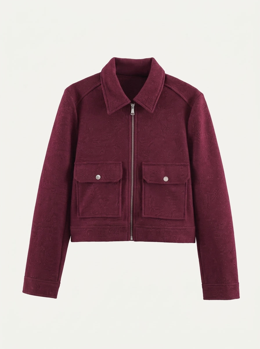 Chaqueta Cropped Soft Suede