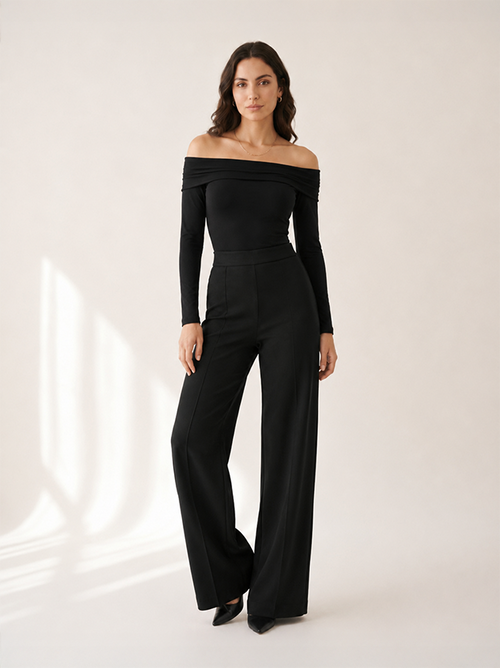 Pantalón Wide Leg de Tiro Alto