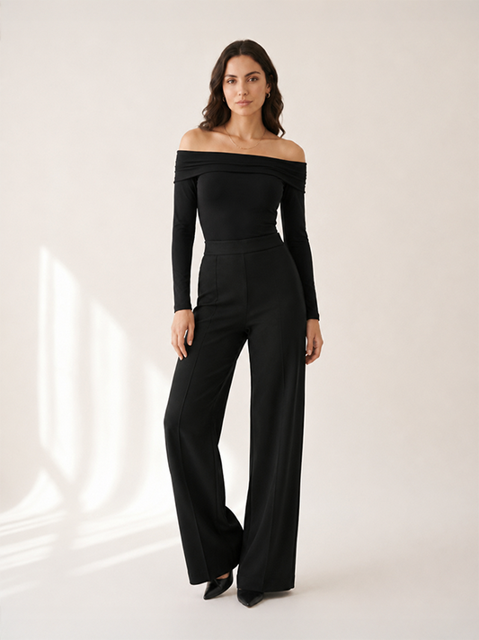 Pantalón Wide Leg de Tiro Alto