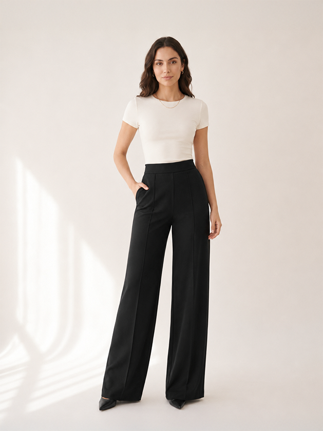 Pantalón Wide Leg de Tiro Alto