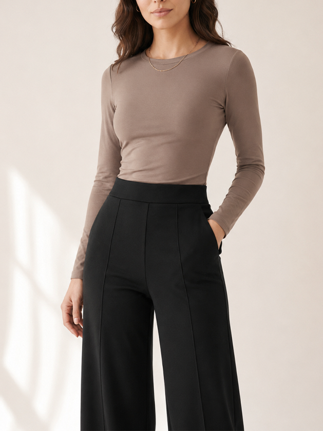 Pantalón Wide Leg de Tiro Alto