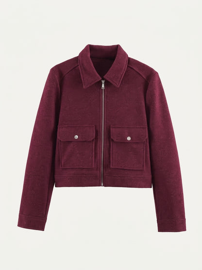 Chaqueta Cropped Soft Suede