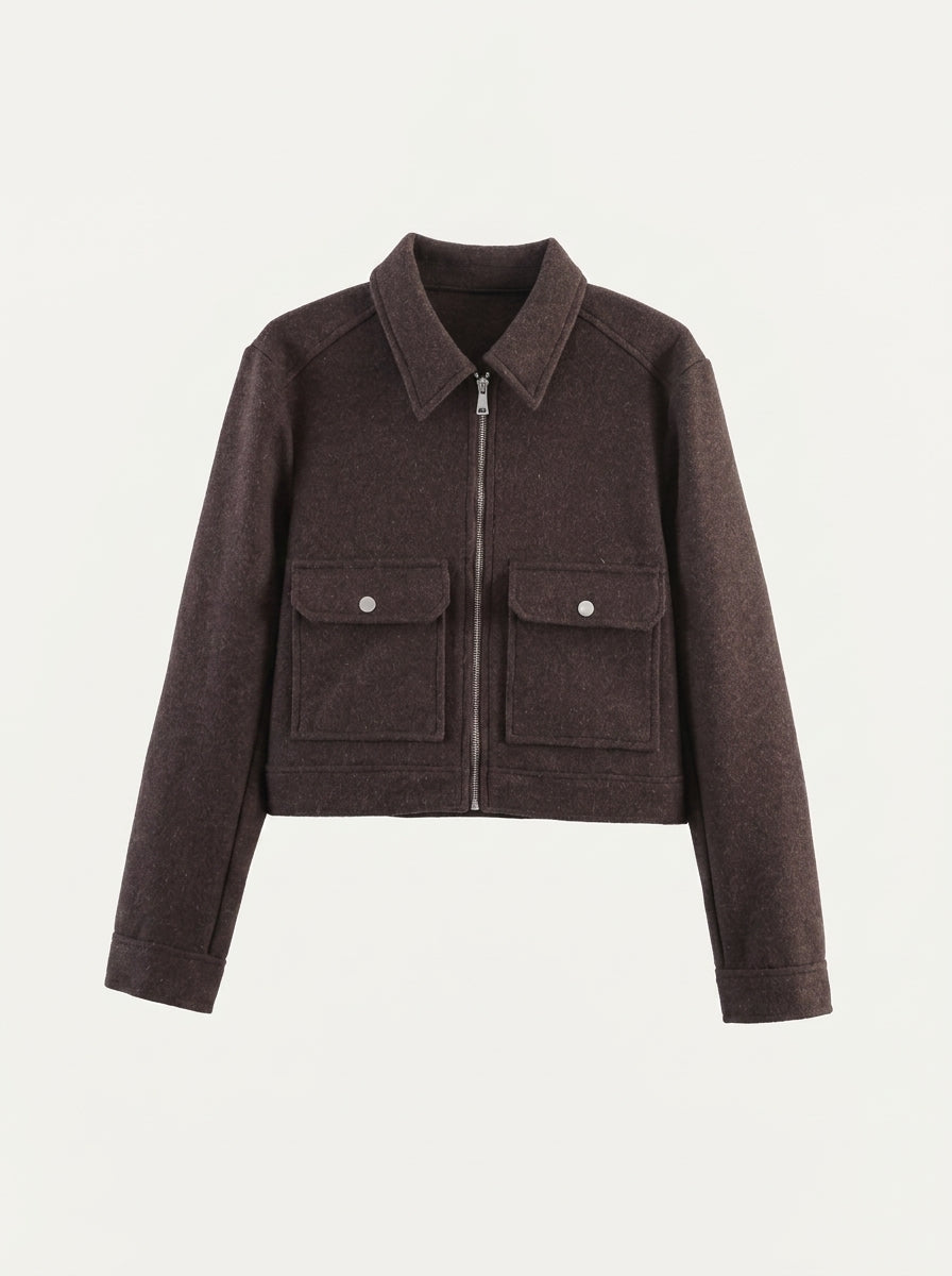 Chaqueta Cropped Soft Suede
