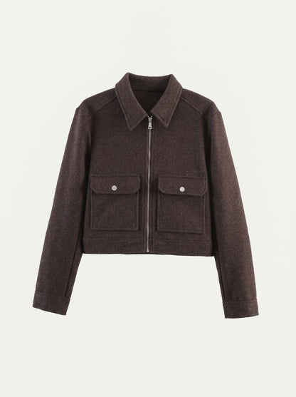 Chaqueta Cropped Soft Suede