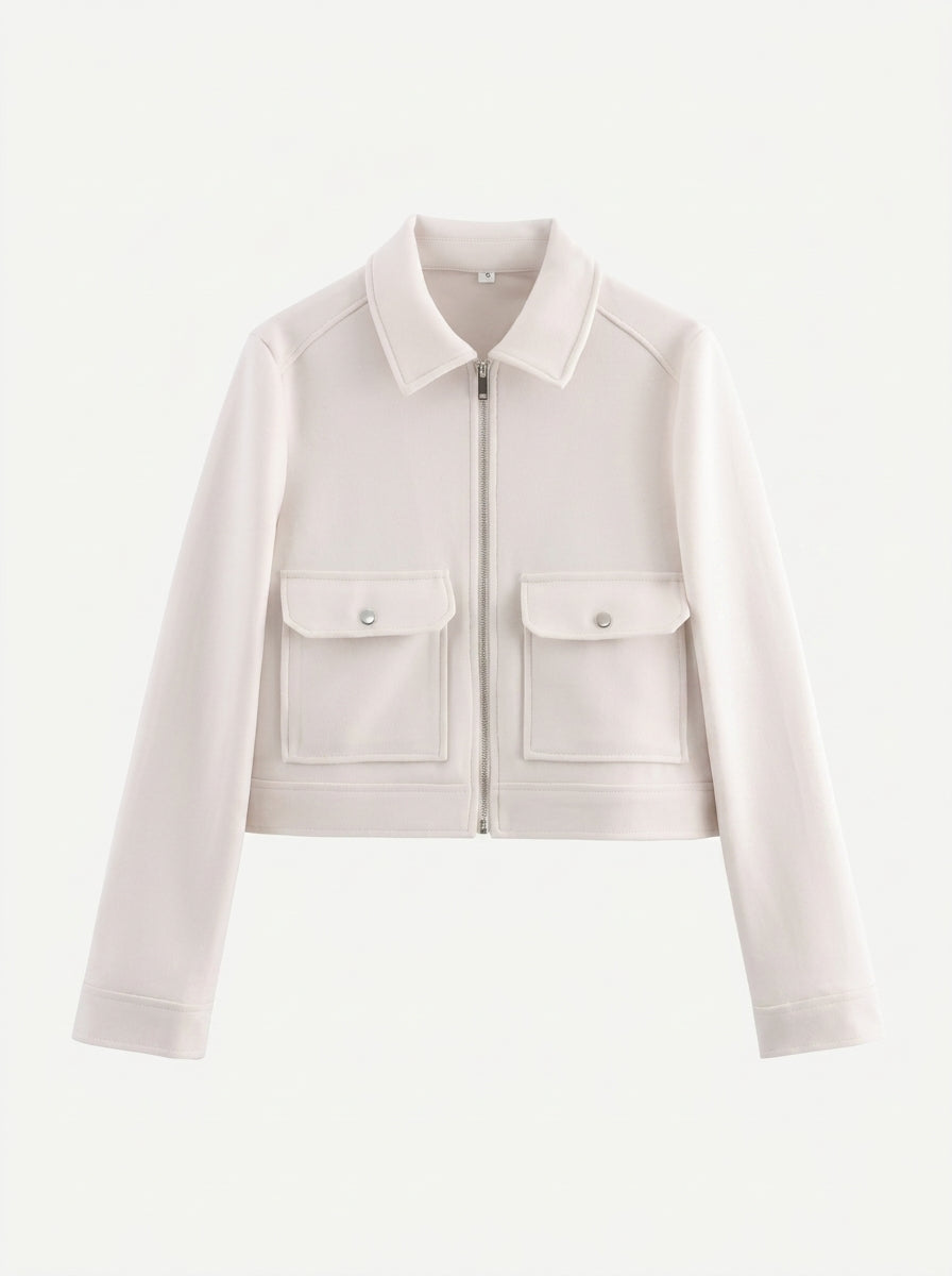 Chaqueta Cropped Soft Suede