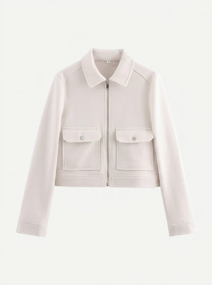 Chaqueta Cropped Soft Suede