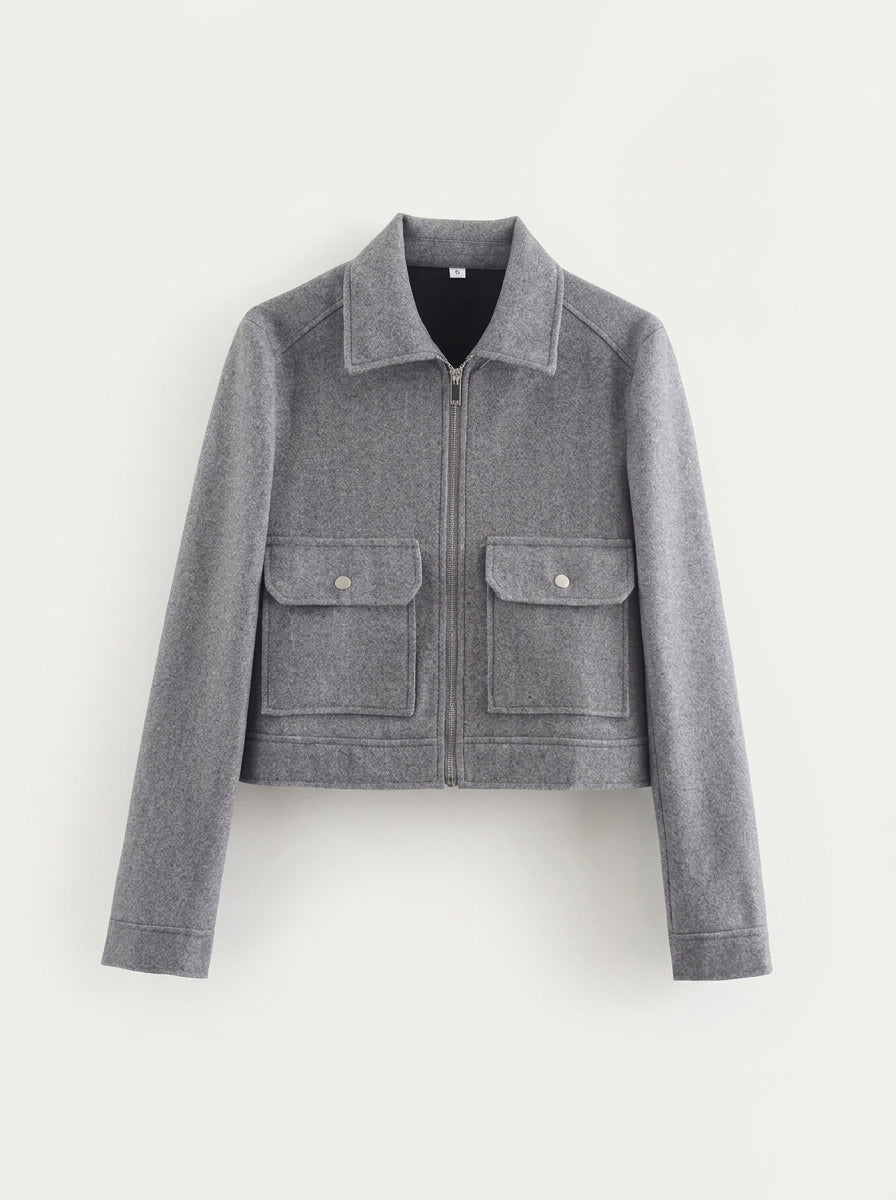 Chaqueta Cropped Soft Suede