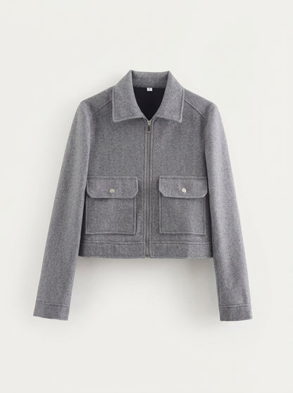 Chaqueta Cropped Soft Suede